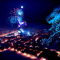Фейерверк на Новый год в Карпатах 2023, отдых в Карпатах на Новогодние праздники